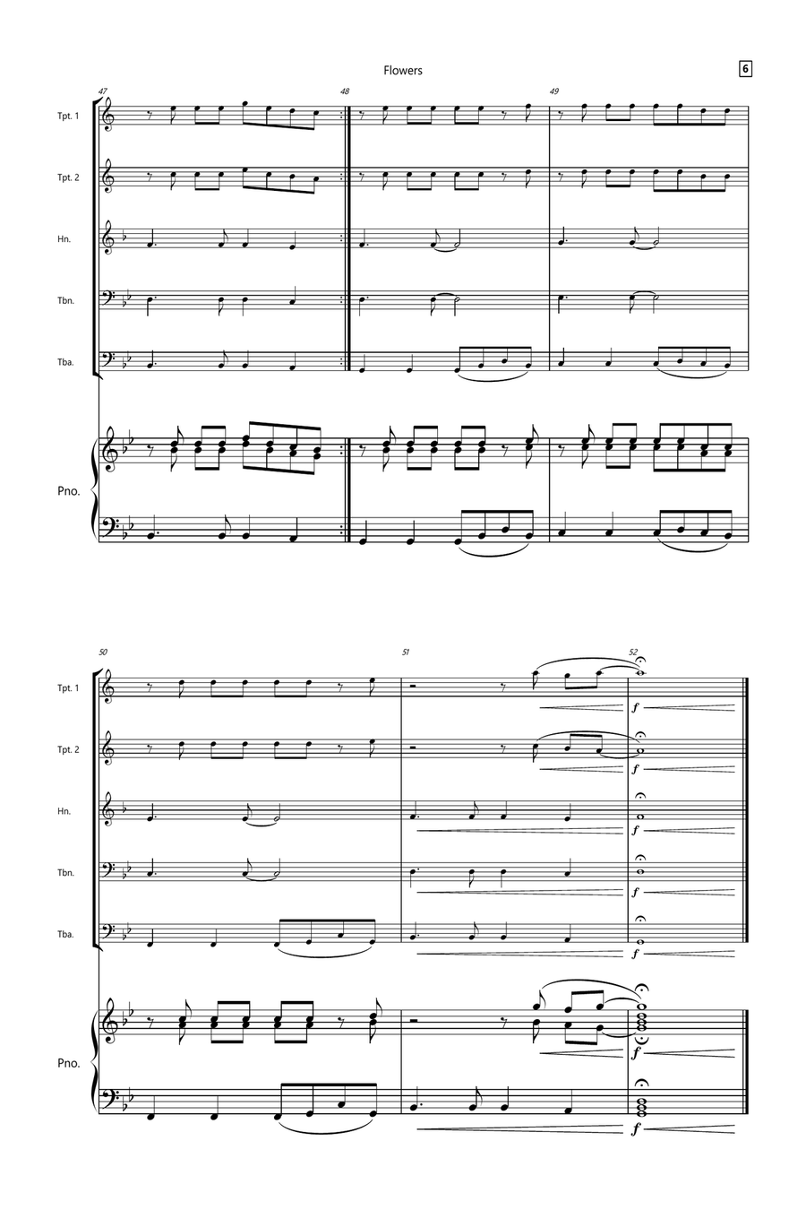 Flowers Small Ensemble scores gallery preview page 6