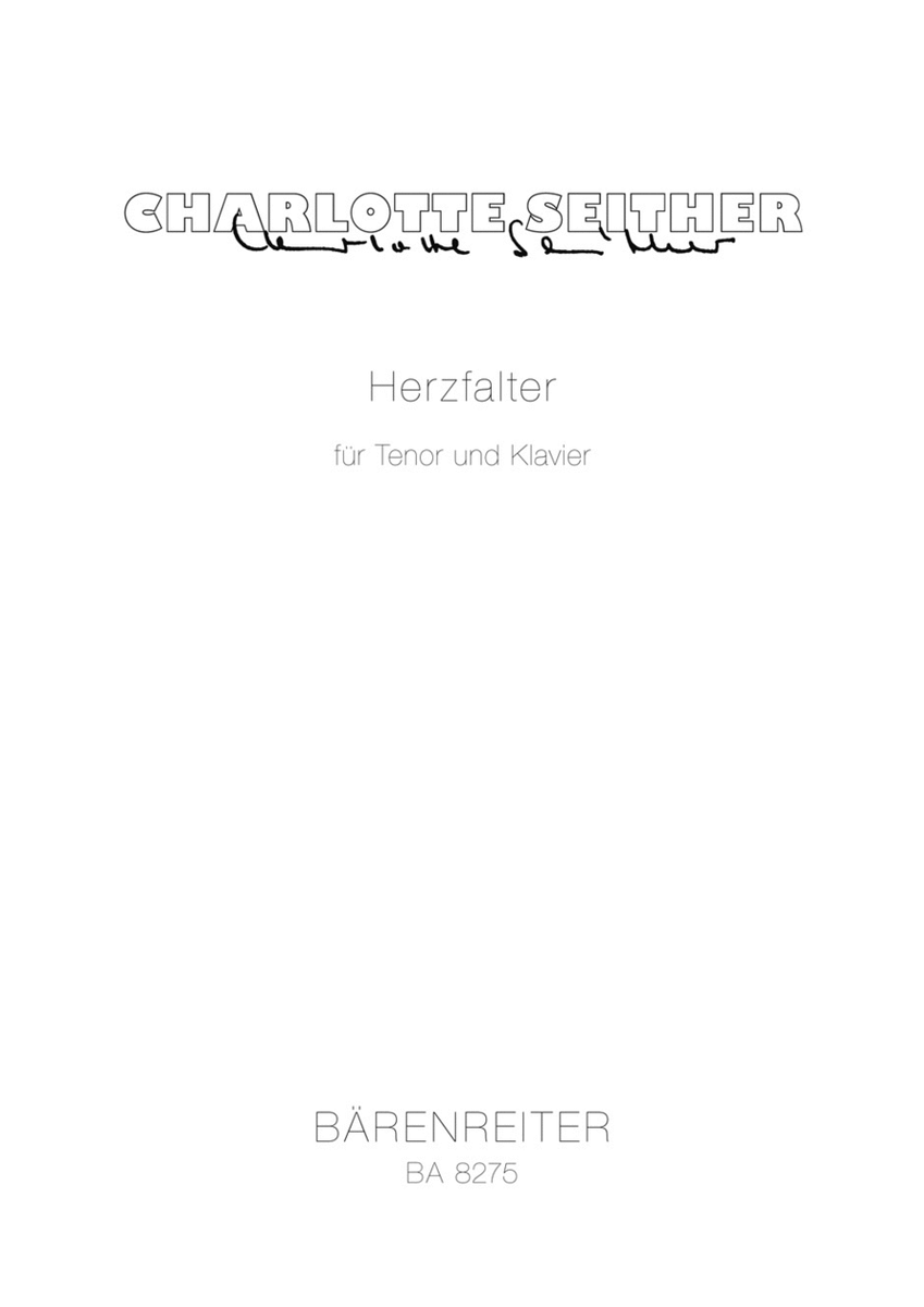 Herzfalter for Tenor and Piano