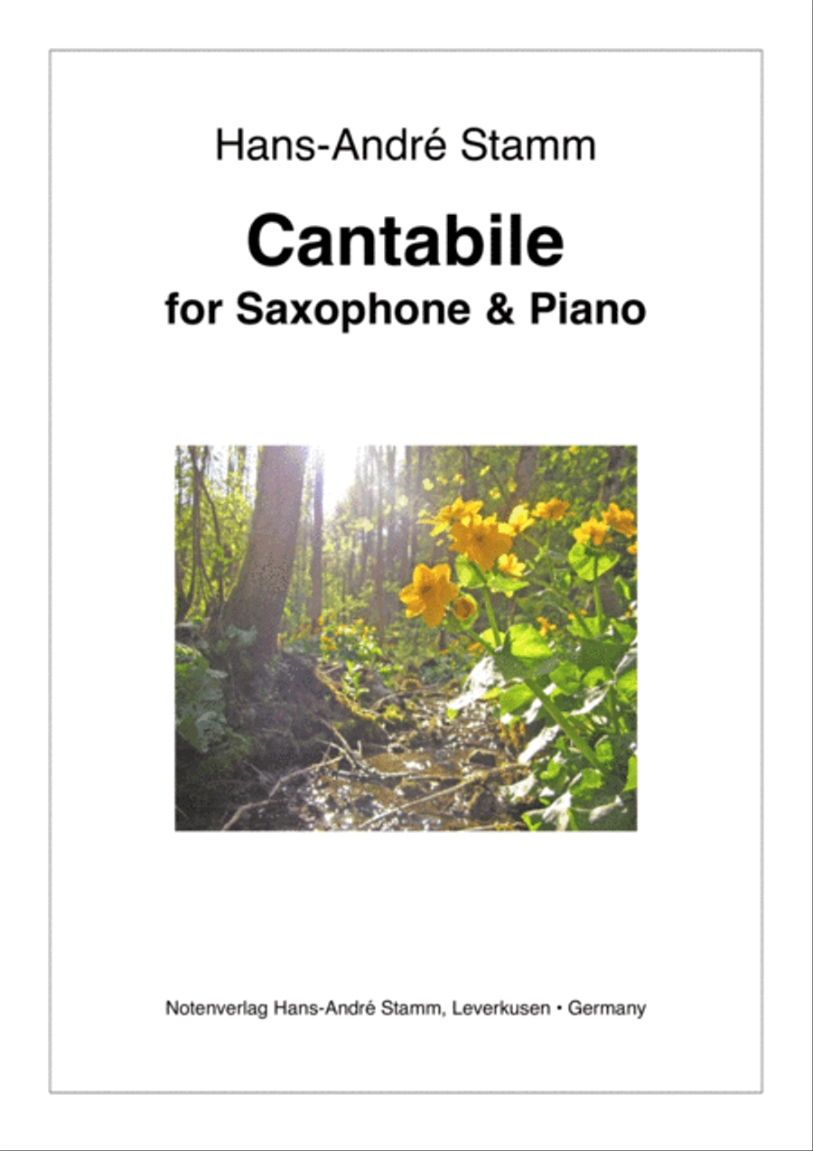Cantabile for Saxophone and Piano Alto Saxophone scores gallery preview page 1