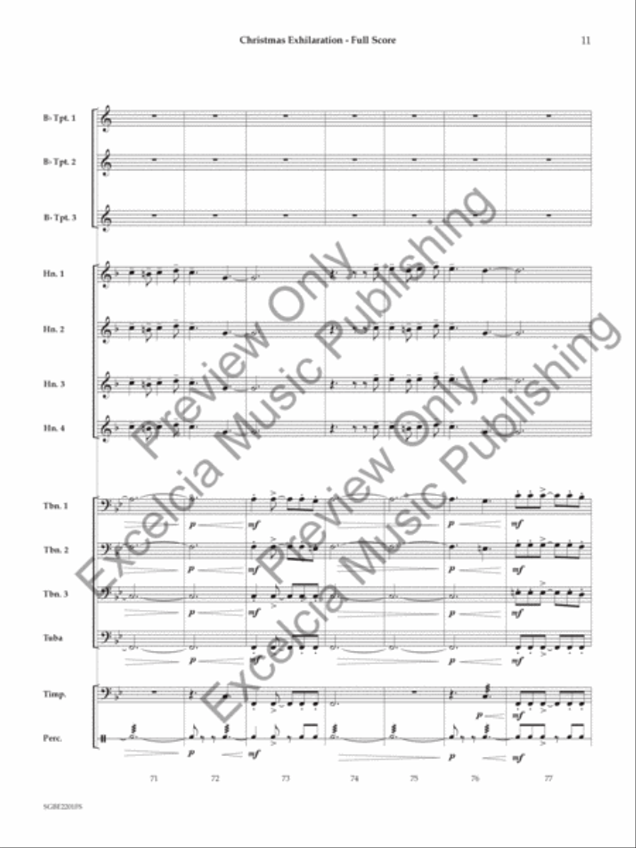 Christmas Exhilaration Small Ensemble scores gallery preview page 12