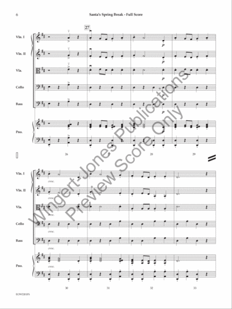 Santa's Spring Break String Orchestra scores gallery preview page 5