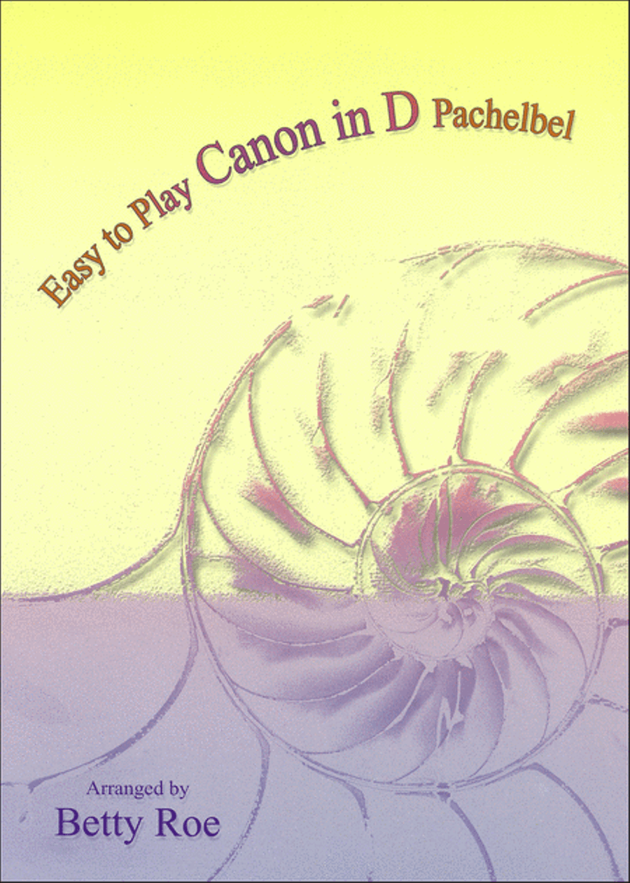Easy to Play Canon in D Easy Piano scores gallery preview page 1