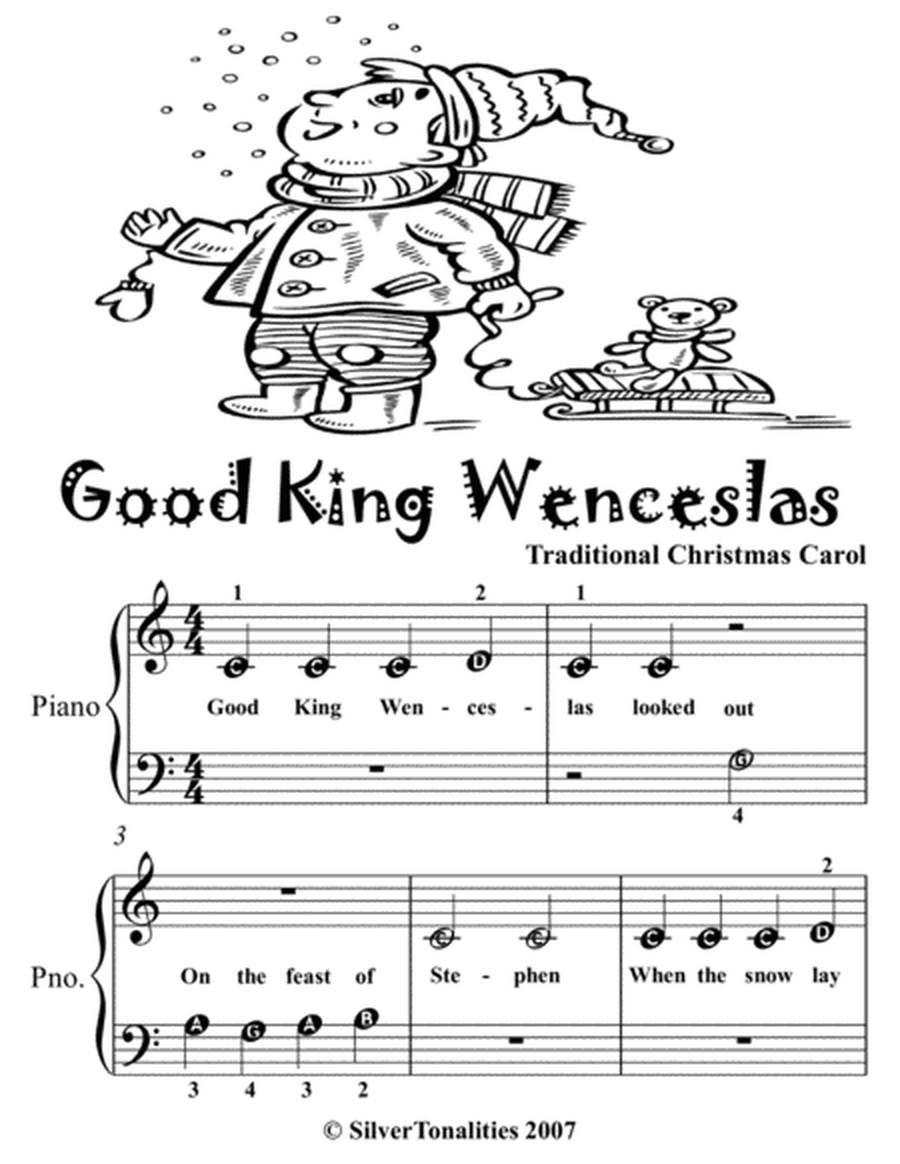 Good King Wenceslas Beginner Piano Sheet Music 2nd Edition