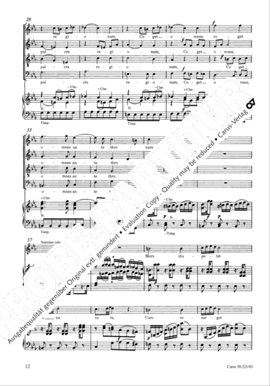 Requiem in C minor 4-Part scores gallery preview page 19
