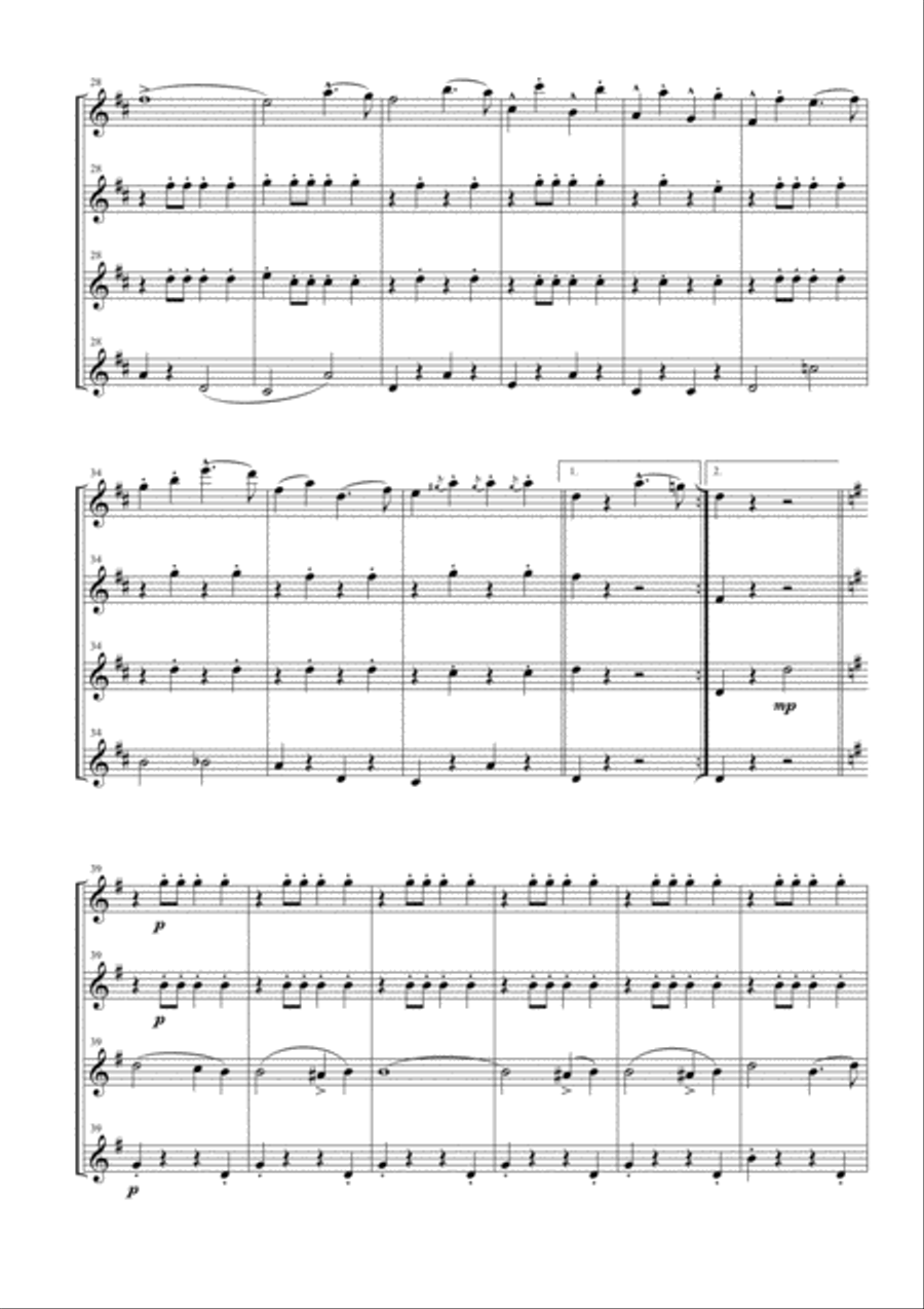 The Stars and Stripes Forever for Flute Quartet Flute Quartet scores gallery preview page 3