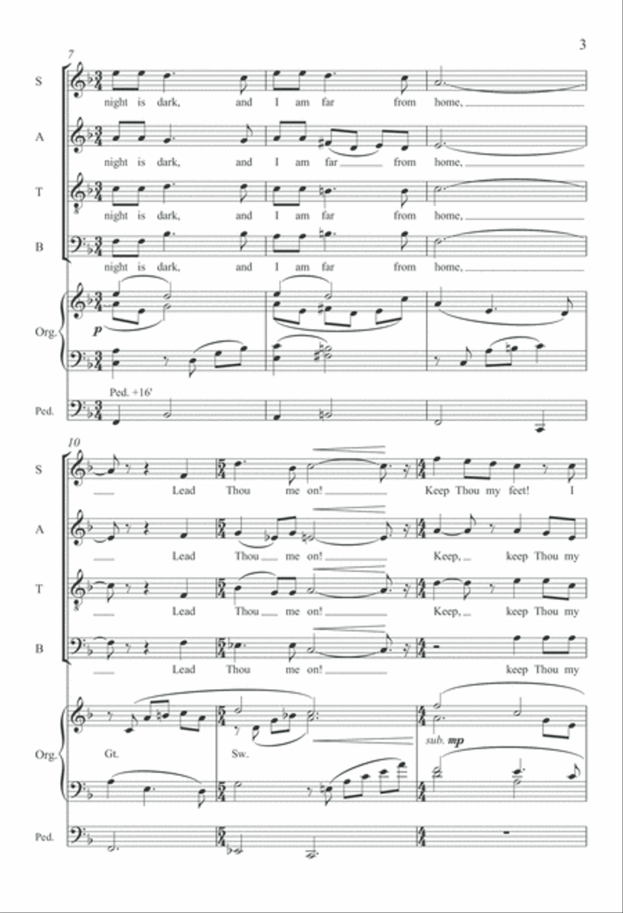 Lead, Kindly Light 4-Part scores gallery preview page 3