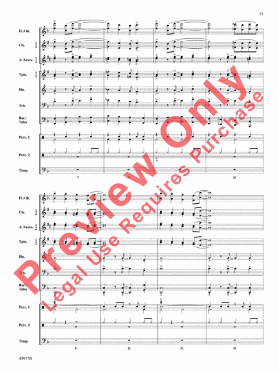 Trampoline Jump Concert Band scores gallery preview page 12