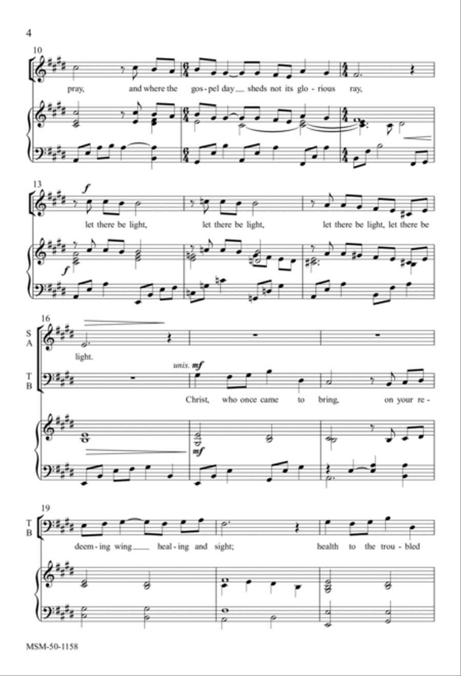 Let There Be Light Let There Be Light 4-Part scores gallery preview page 4