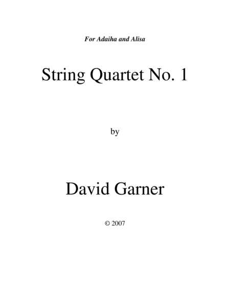 String Quartet No. 1