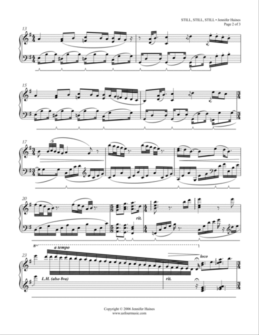 Still, Still, Still Still, Still, Still Piano Solo scores gallery preview page 2