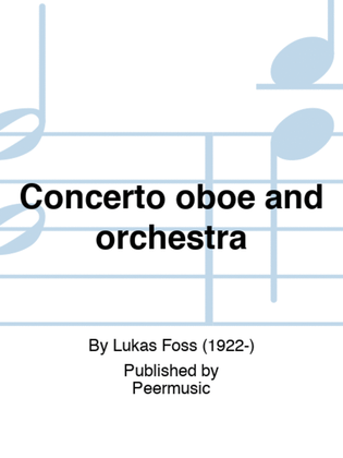 Concerto oboe and orchestra