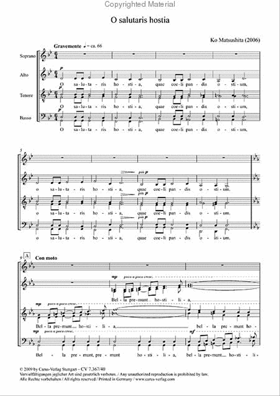 O salutaris hostia 4-Part scores gallery preview page 2