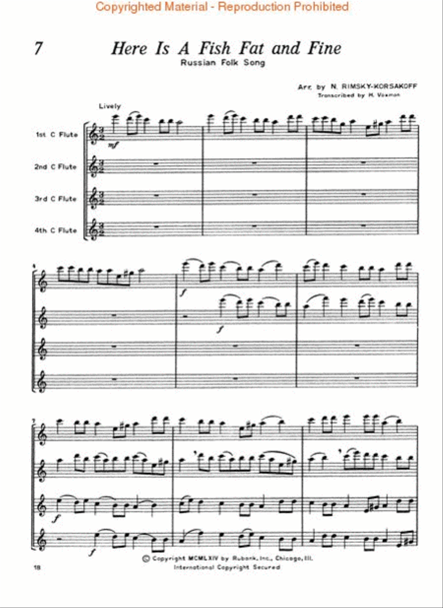 Quartet Repertoire for Flute Flute Quartet scores gallery preview page 4