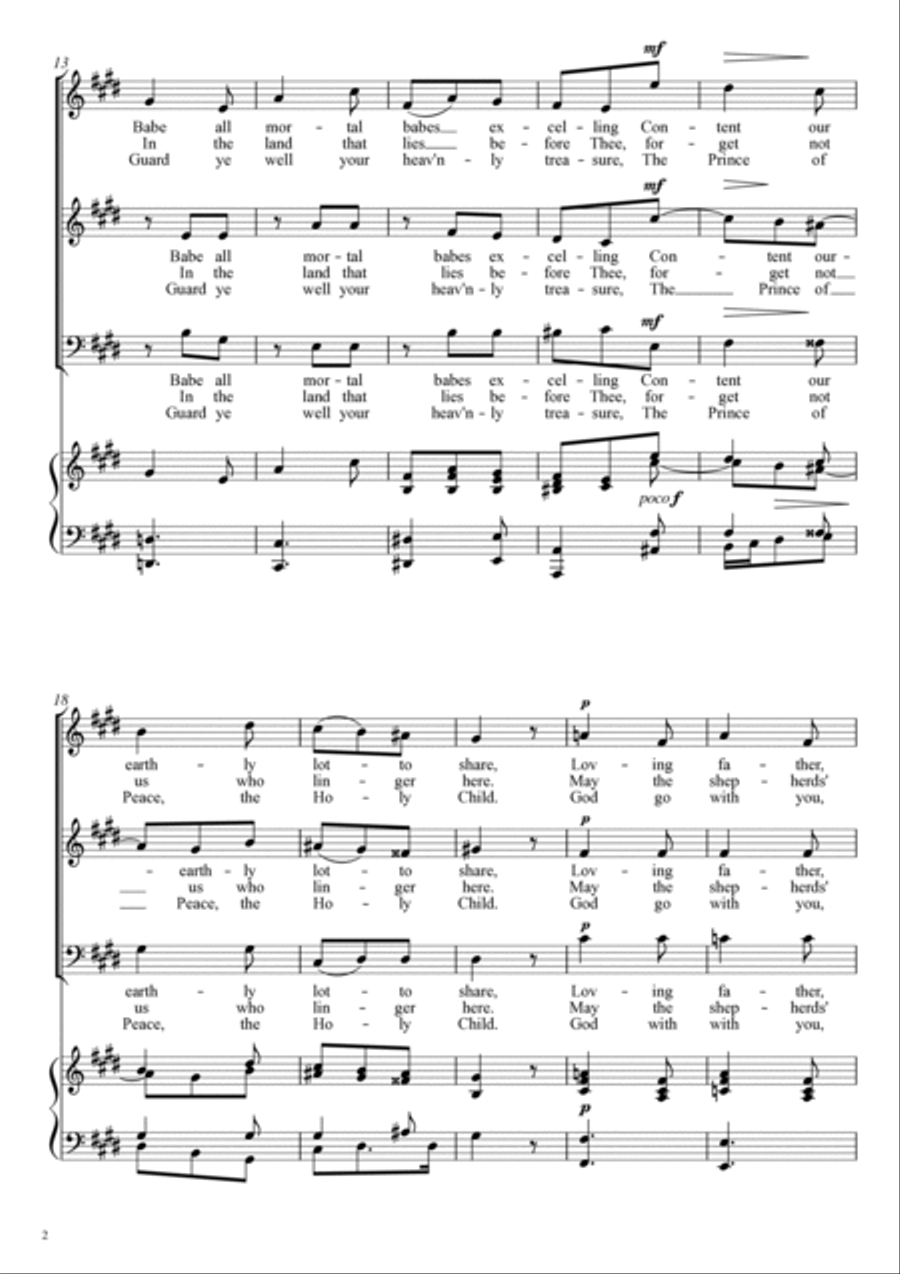 The Shepherds' Farewell (SAB version) 3-Part scores gallery preview page 2