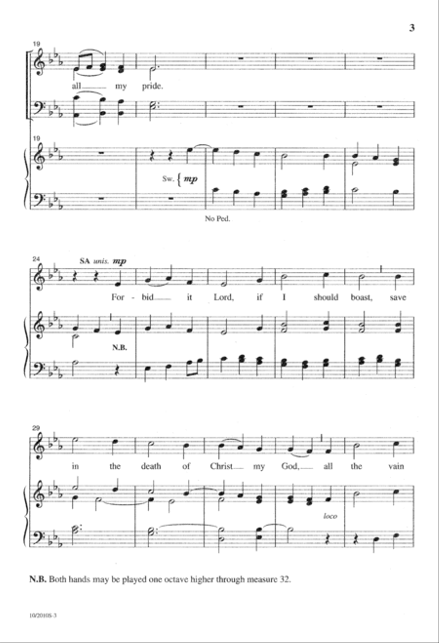When I Survey the Wonderous Cross 4-Part scores gallery preview page 3