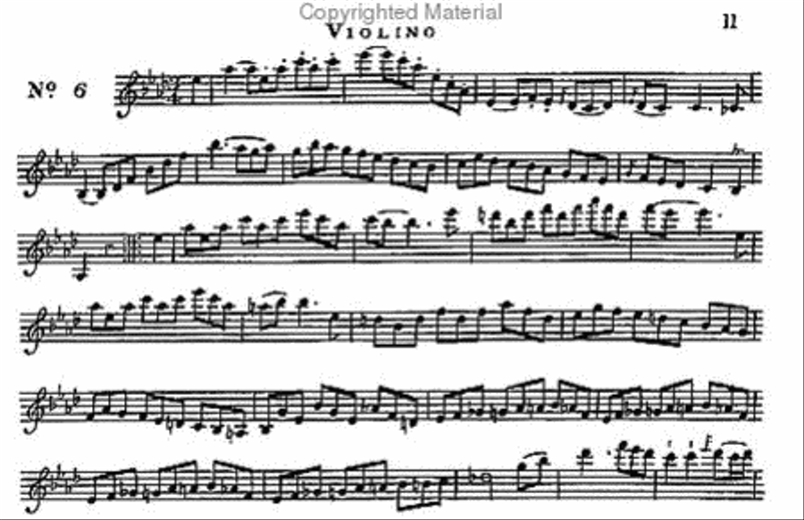 Six caprices for solo violin - c. 1800