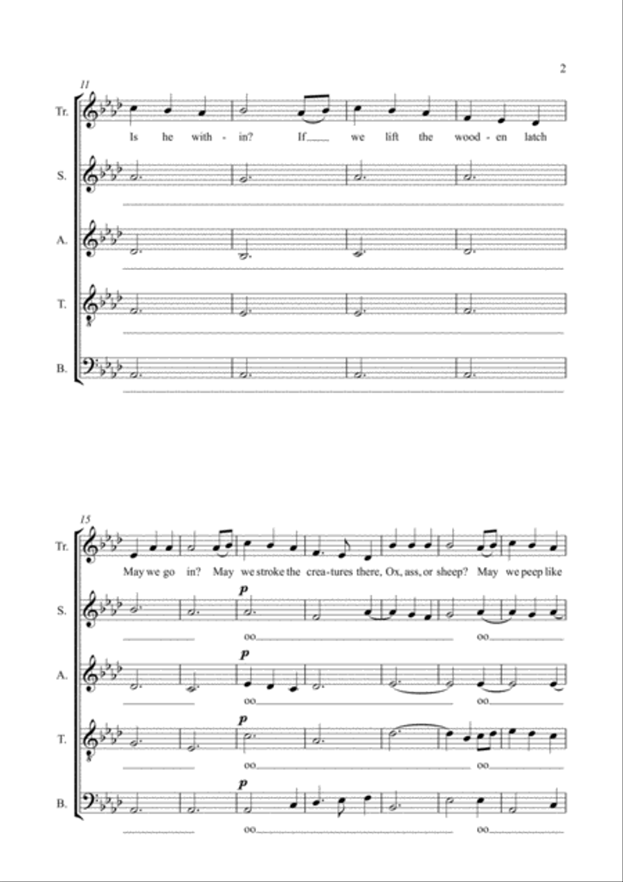 Children's Song of the Nativity 4-Part scores gallery preview page 4