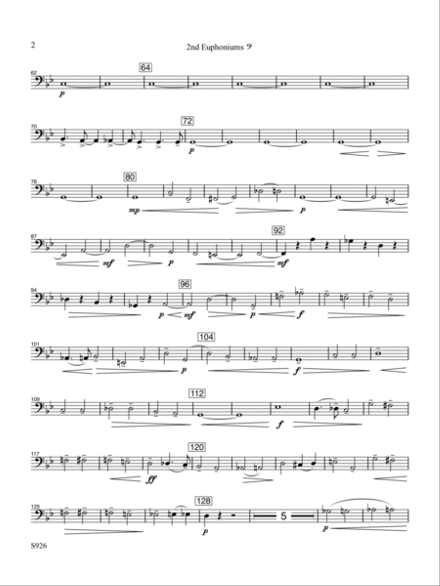 Spoon River - Bb Euphonium 2 T.C. Concert Band scores gallery preview page 2
