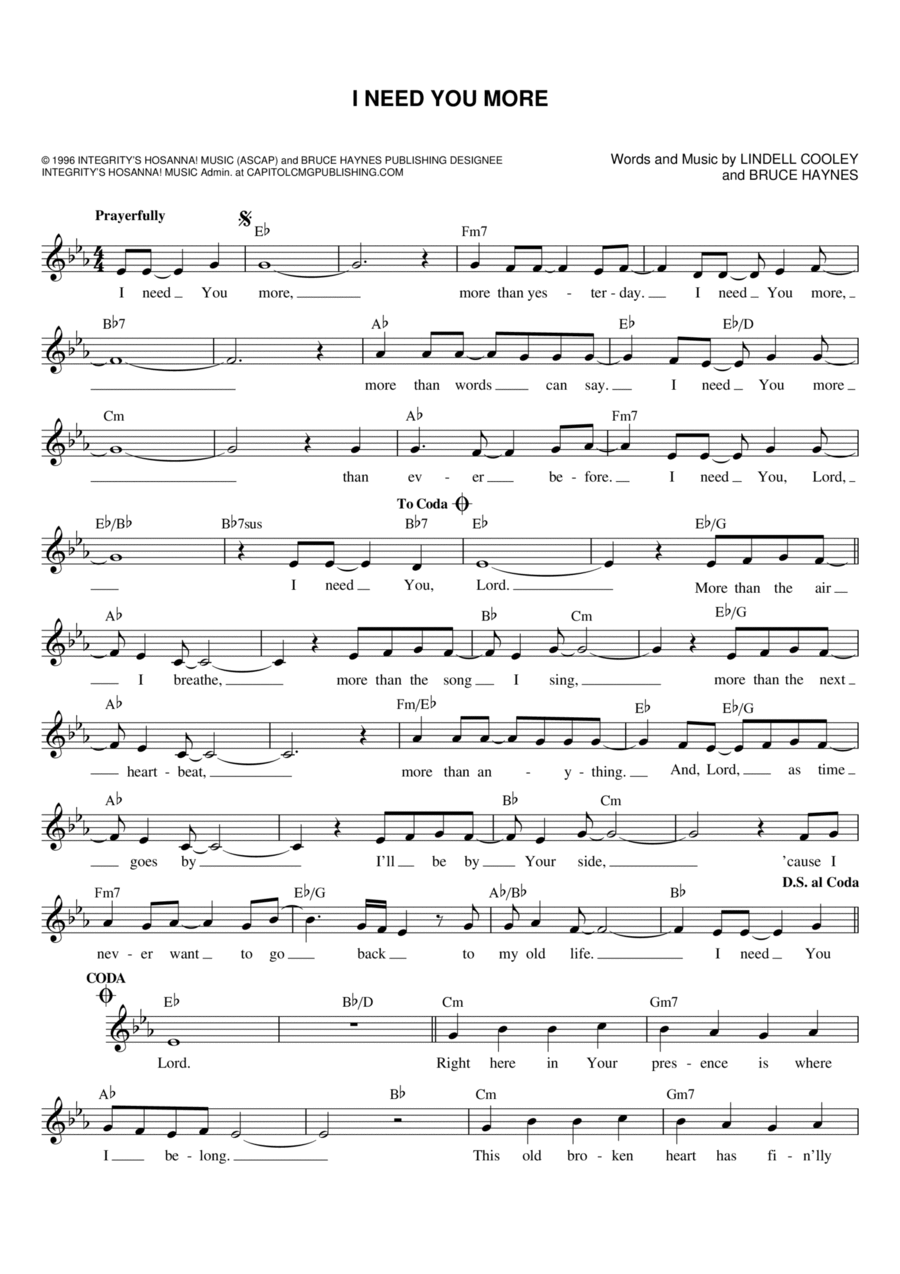 I Need You More I Need You More Flute scores gallery preview page 1