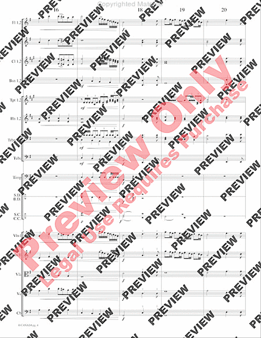 O Canada Full Orchestra scores gallery preview page 7