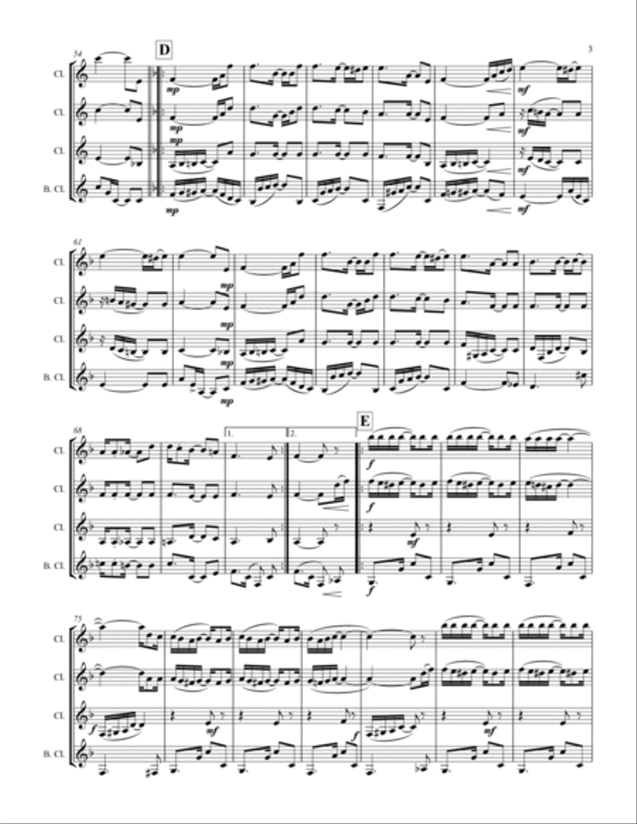 Joplin - “Solace” - A Mexican Serenade (for Clarinet Quartet) Joplin - “Solace” - A Mexican Serenade (for Clarinet Quartet) Clarinet Quartet scores gallery preview page 4