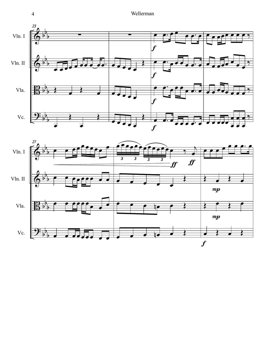 The Wellerman by Traditional String Quartet - Digital Sheet Music page 4