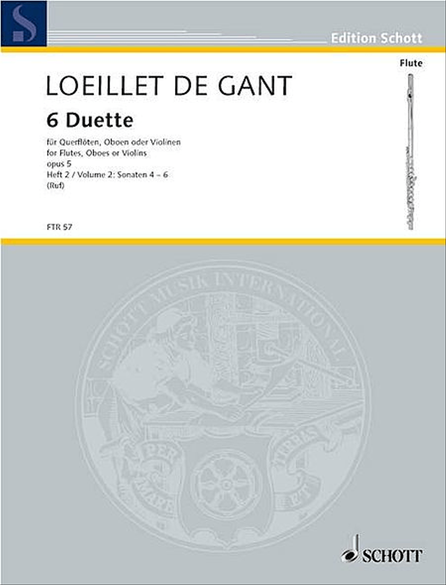 Six Duets, Op. 5 – Volume 2 Flute scores gallery preview page 1