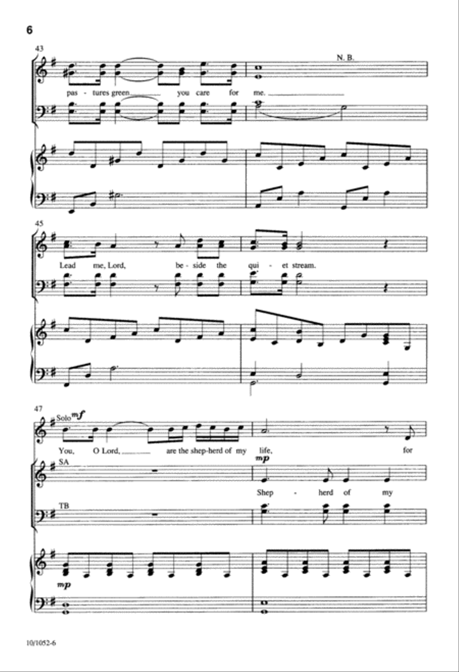 Shepherd of my Life Shepherd of my Life 4-Part scores gallery preview page 6