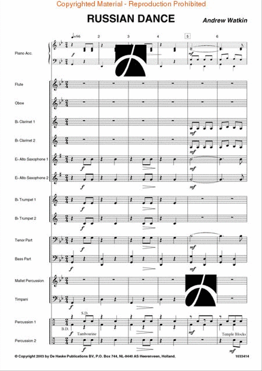 15 Russian Dances 15 Russian Dances Concert Band scores gallery preview page 2