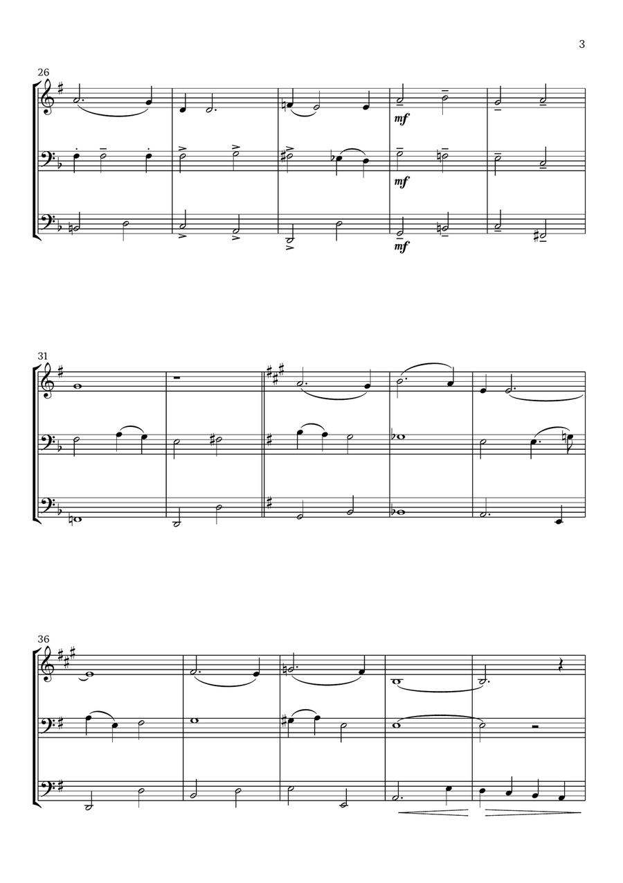 I'll Be Home For Christmas Brass Ensemble scores gallery preview page 3