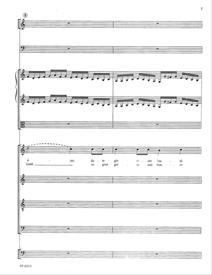 Jubilate Deo / O Be Joyful (Full Score) 4-Part scores gallery preview page 6