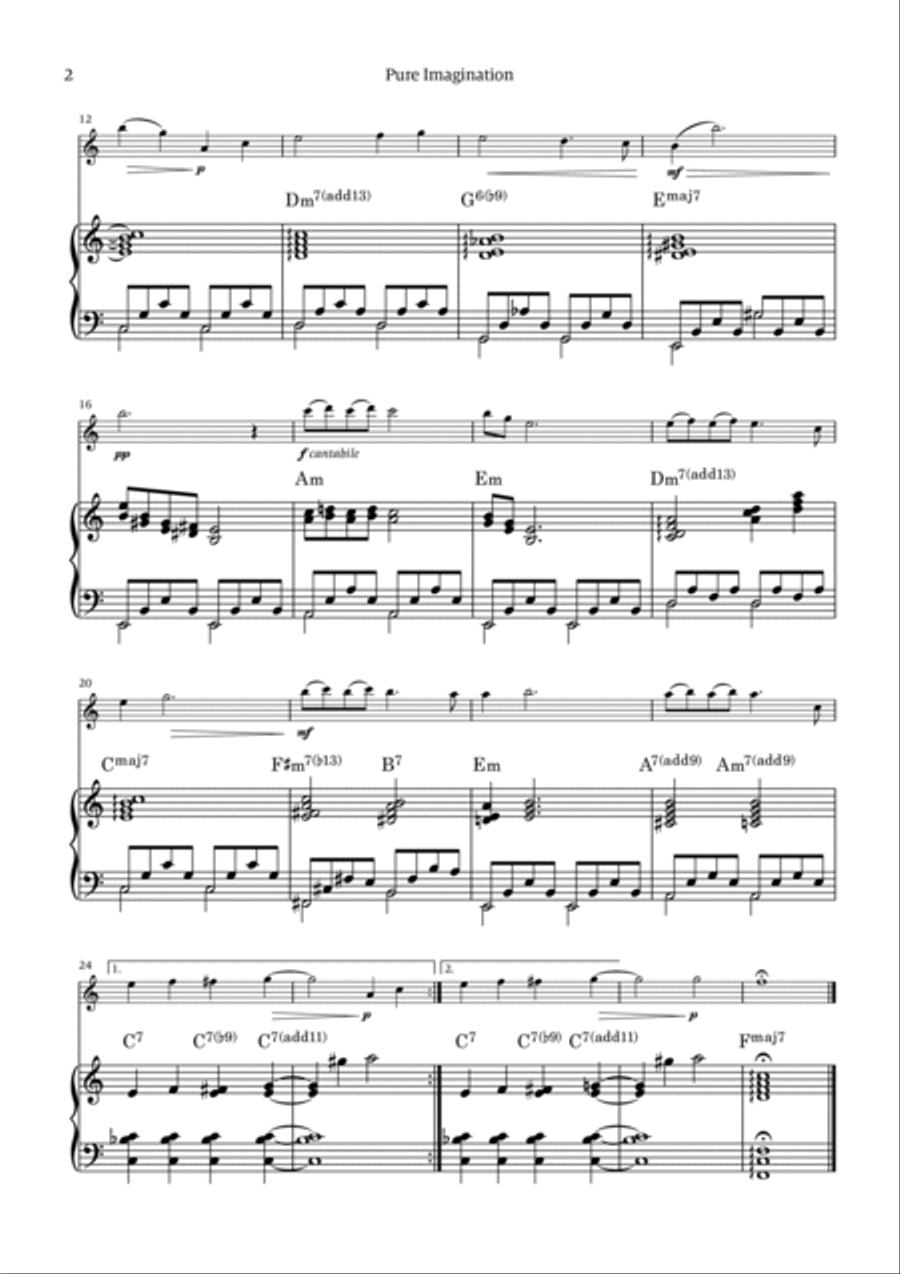 Pure Imagination Violin Solo scores gallery preview page 2