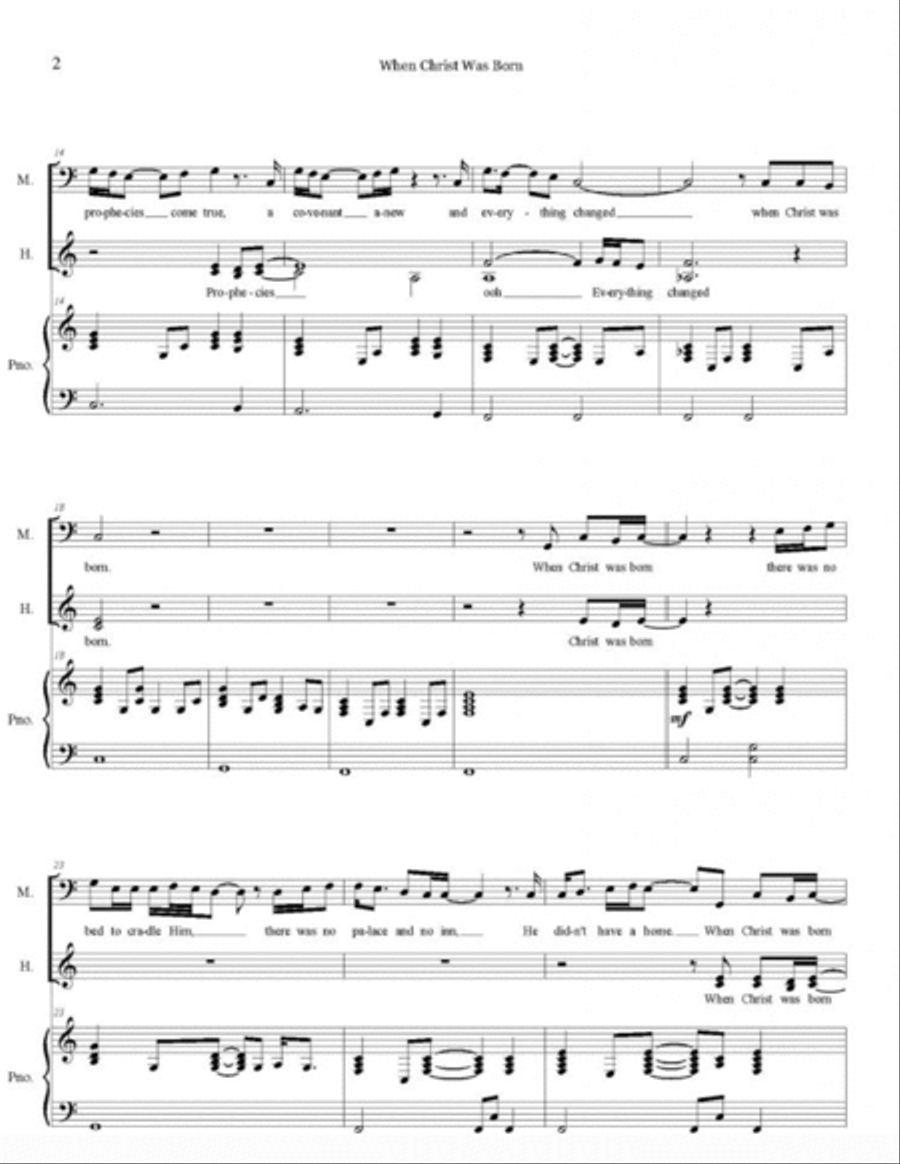 When Christ was Born When Christ was Born Piano, Vocal, Guitar scores gallery preview page 3