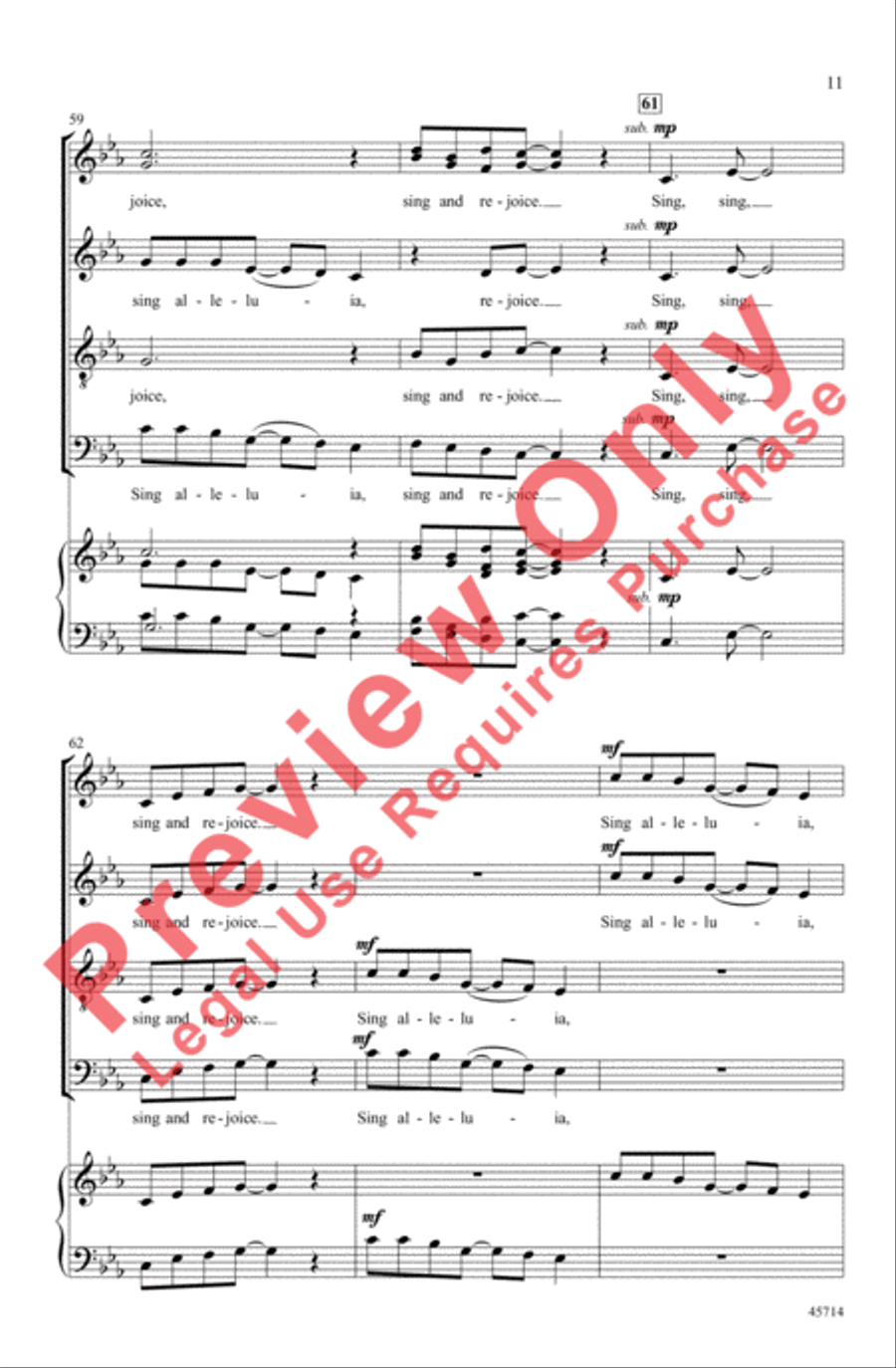 Sing and Rejoice! 4-Part scores gallery preview page 11