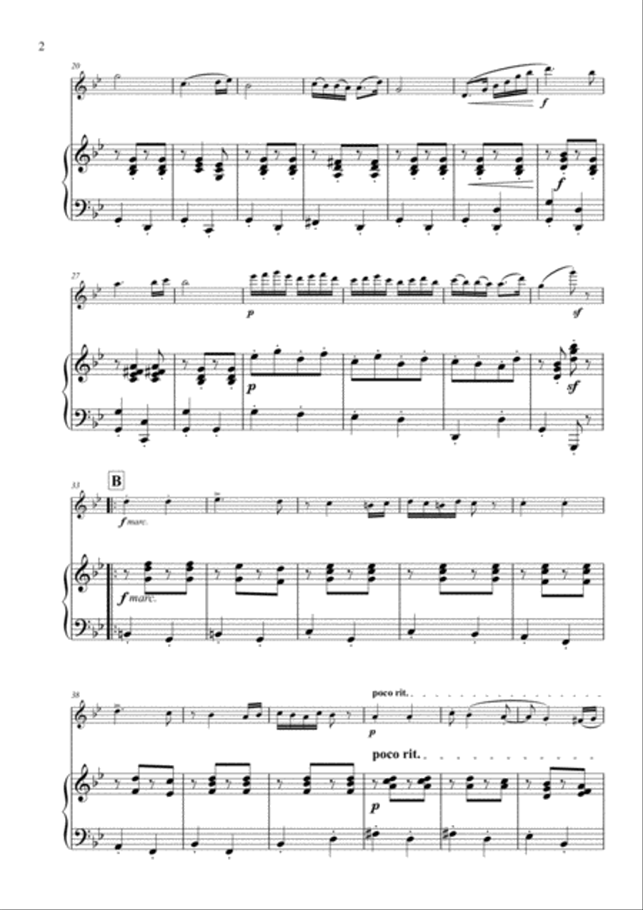 Hungarian Dance No. 5 in G Minor arranged for Violin and Piano Violin Solo scores gallery preview page 4