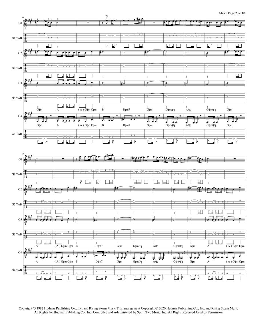 Africa Guitar Ensemble scores gallery preview page 4