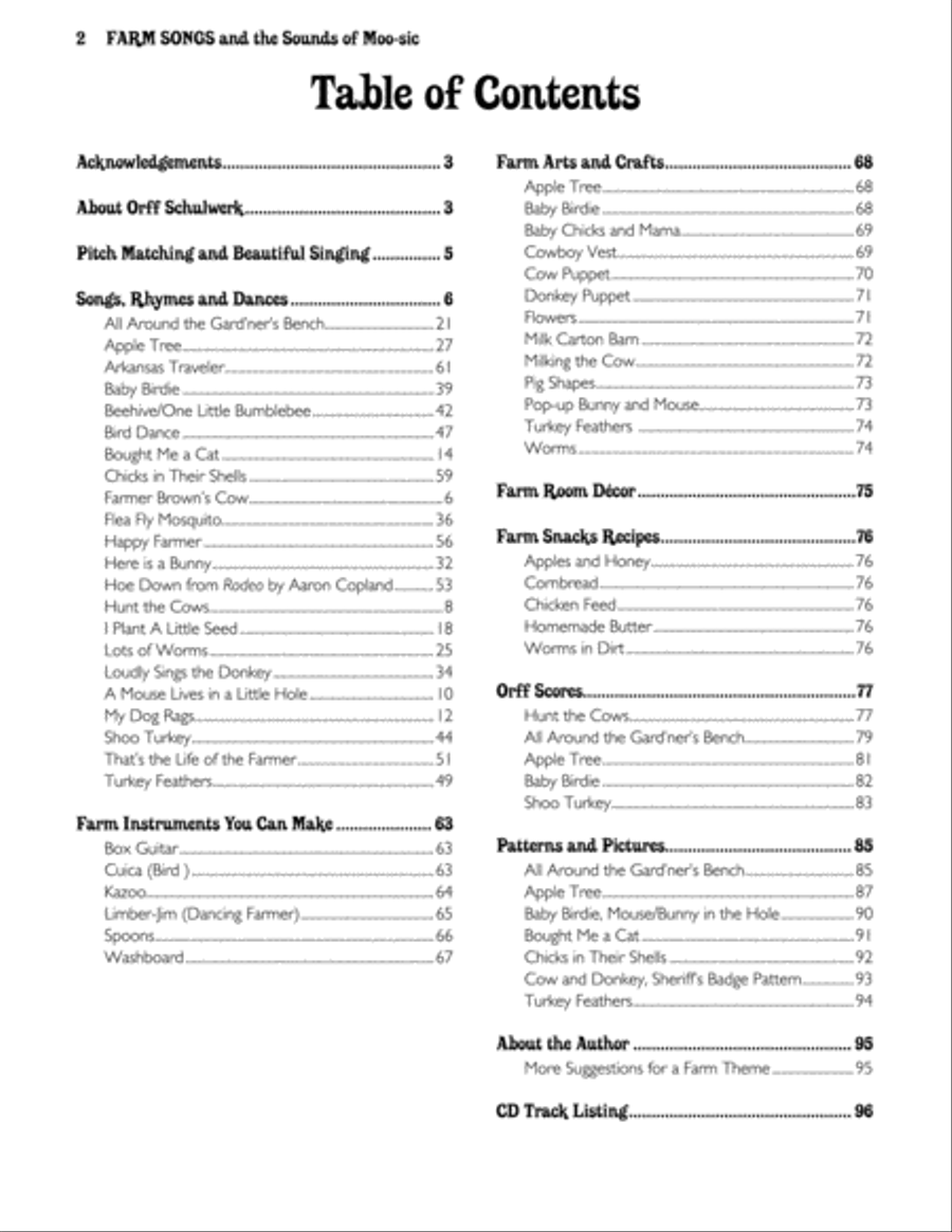 Farm Songs and the Sounds of Moo-sic! CD scores gallery preview page 2