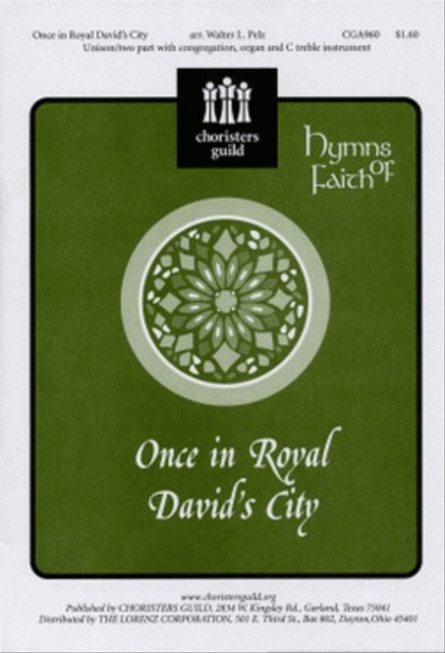 Once In Royal David's City Unison Choir scores gallery preview page 1