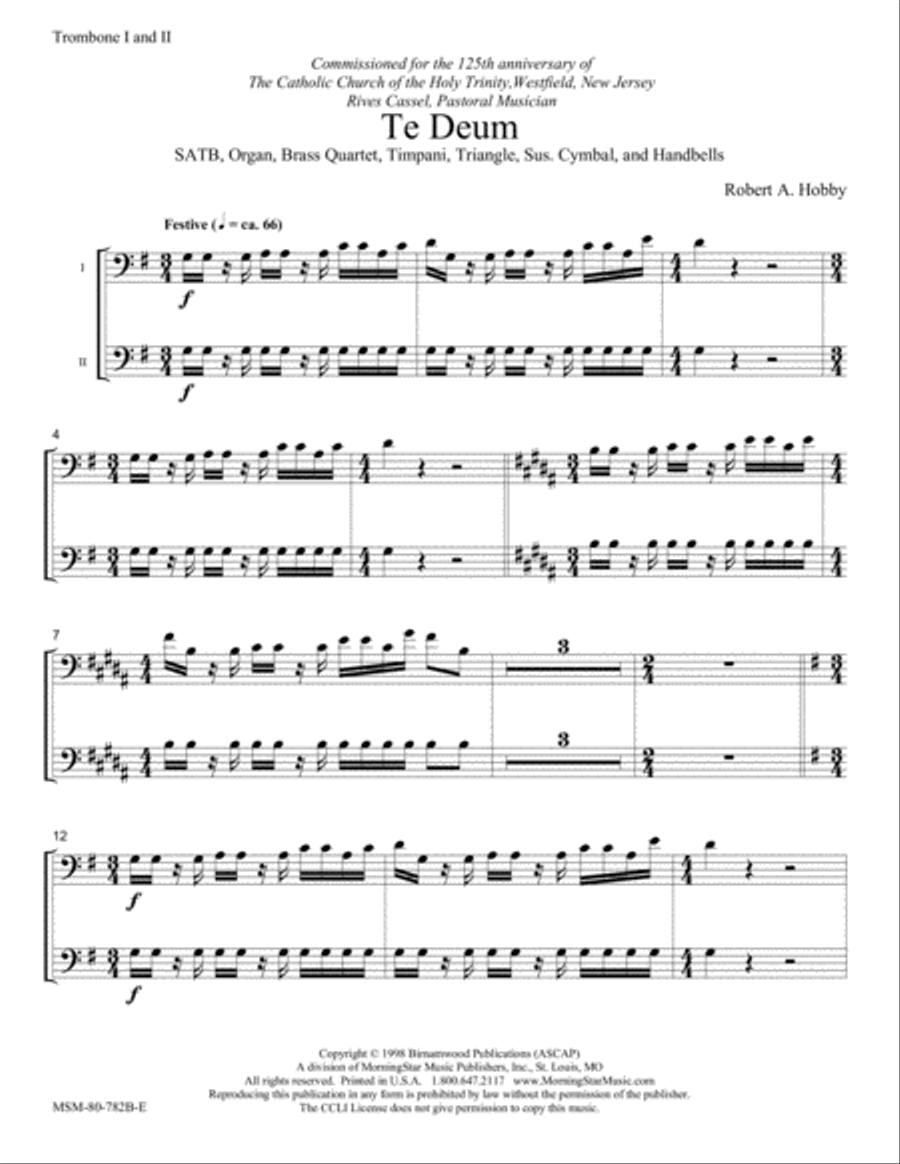 Te Deum Choir scores gallery preview page 5