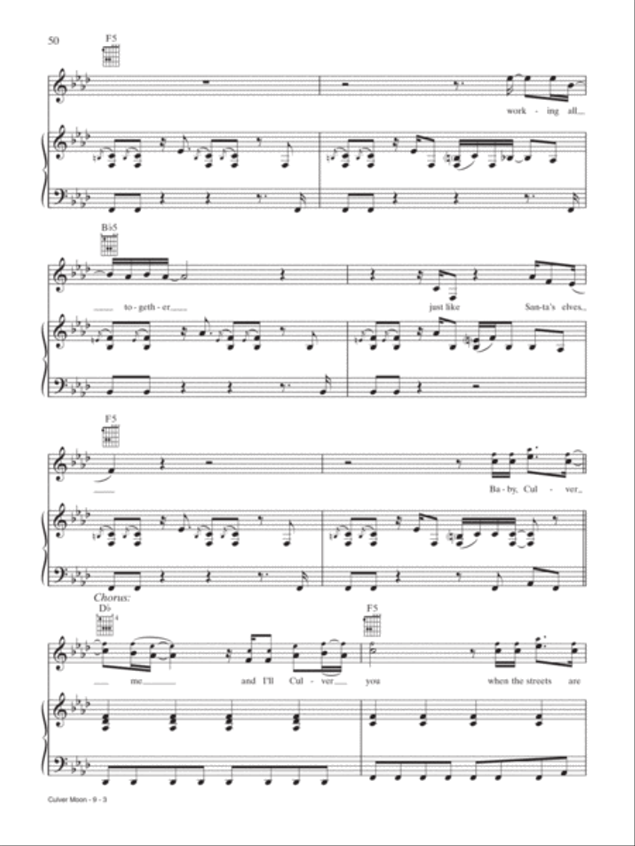 Culver Moon Piano, Vocal, Guitar scores gallery preview page 3