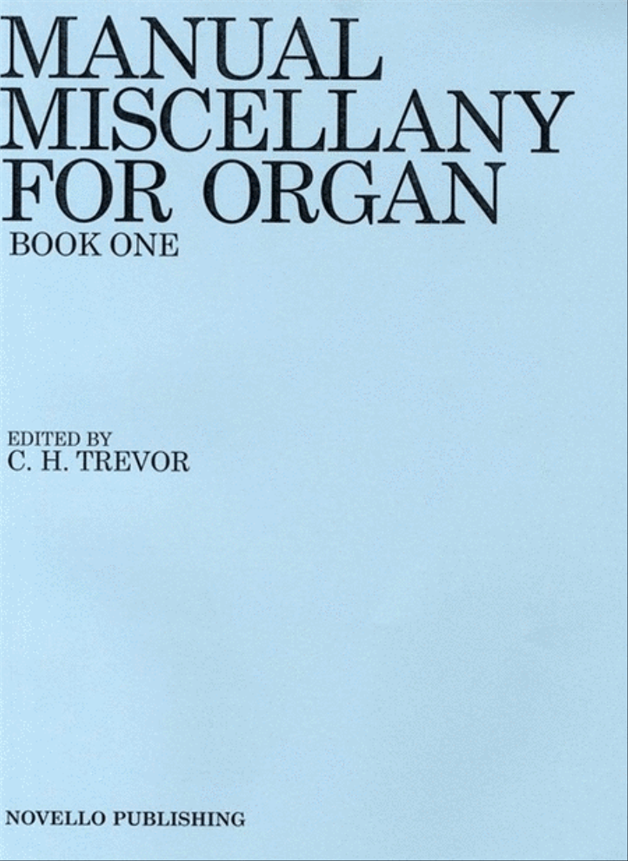 Book cover for Trevor Manual Miscellany 1 Organ