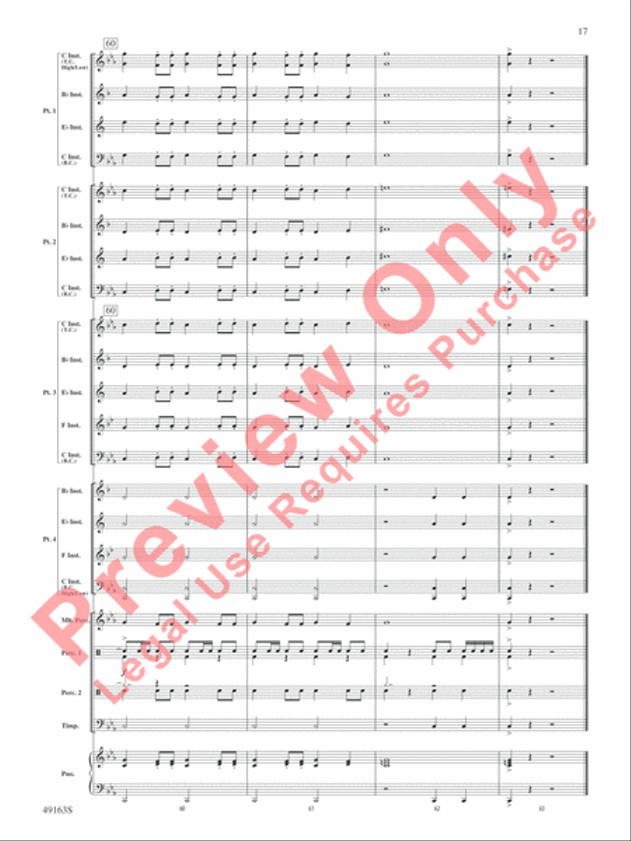 Christmas Holiday March Concert Band scores gallery preview page 18
