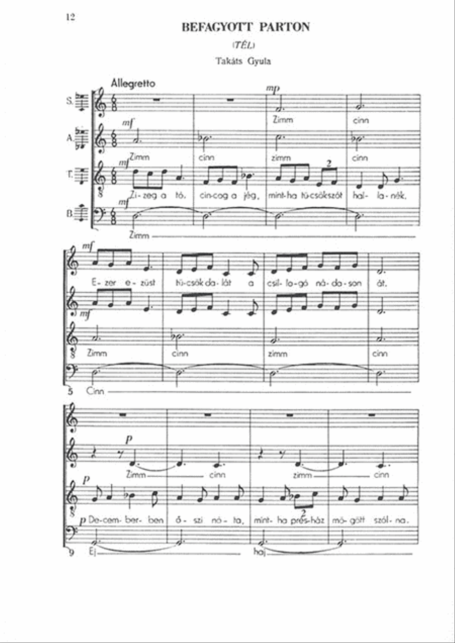 Tavasz...Nyár...ösz...Tél... A Cappella scores gallery preview page 3