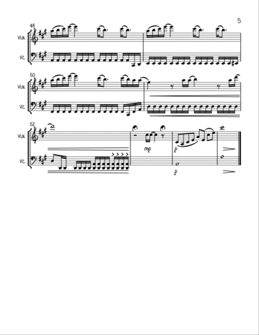 Never Enough String Duet scores gallery preview page 5
