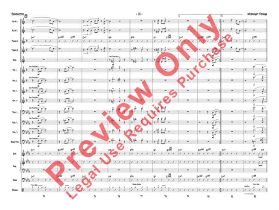 Midnight Voyage (score only) Jazz Ensemble scores gallery preview page 13