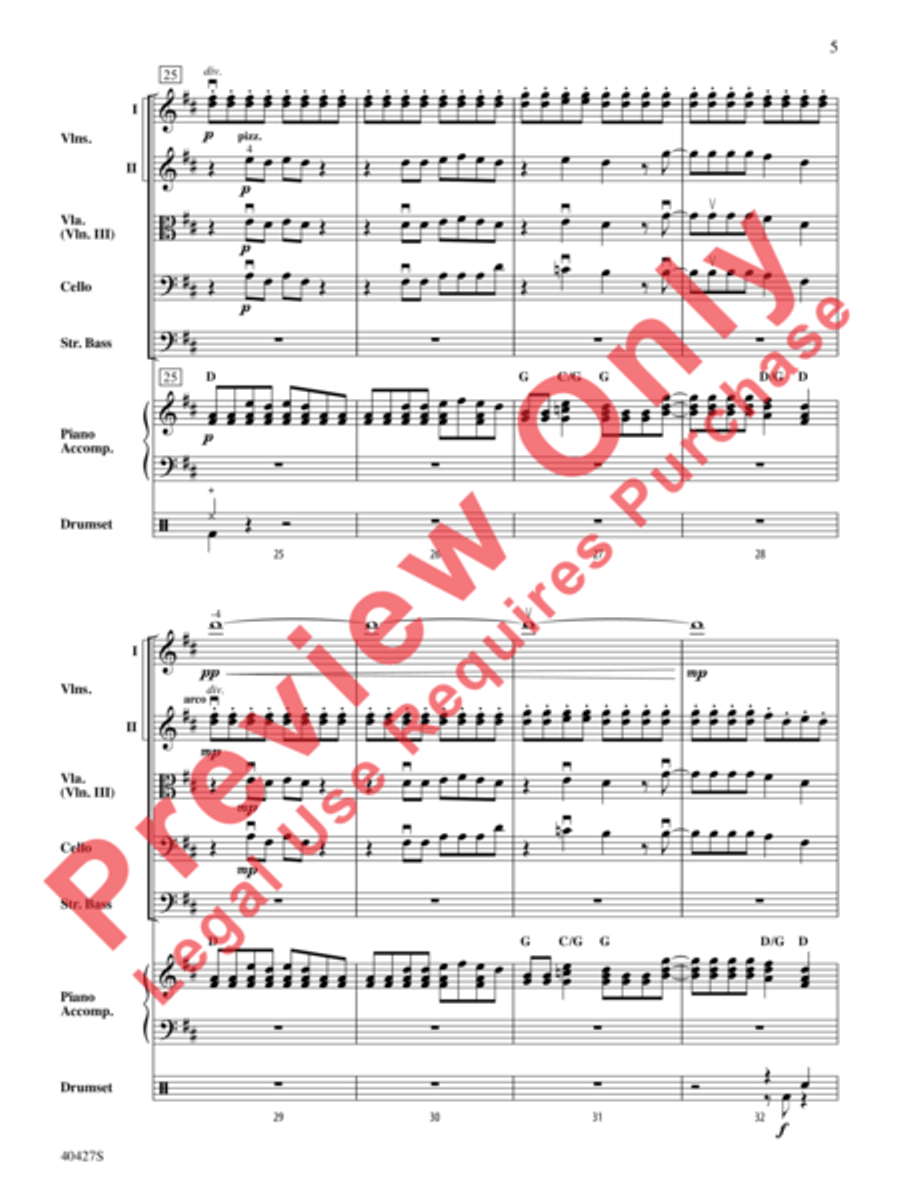 Mamma Mia!, Selections from String Orchestra scores gallery preview page 6