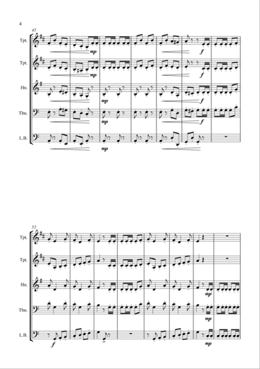 William Tell Overture - For Brass Quartet William Tell Overture - For Brass Quartet Brass Quartet scores gallery preview page 4