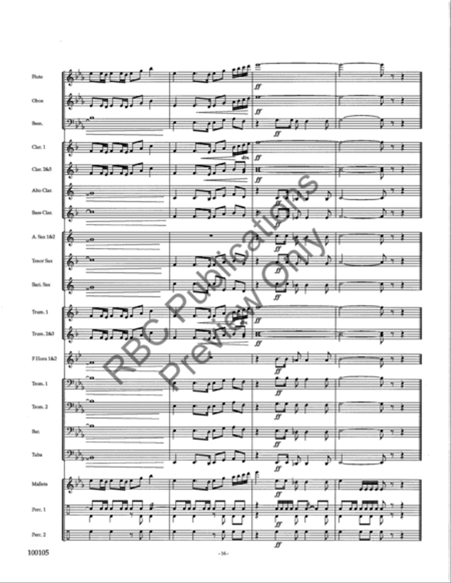 Santa Fe Trail (Score) Concert Band scores gallery preview page 19