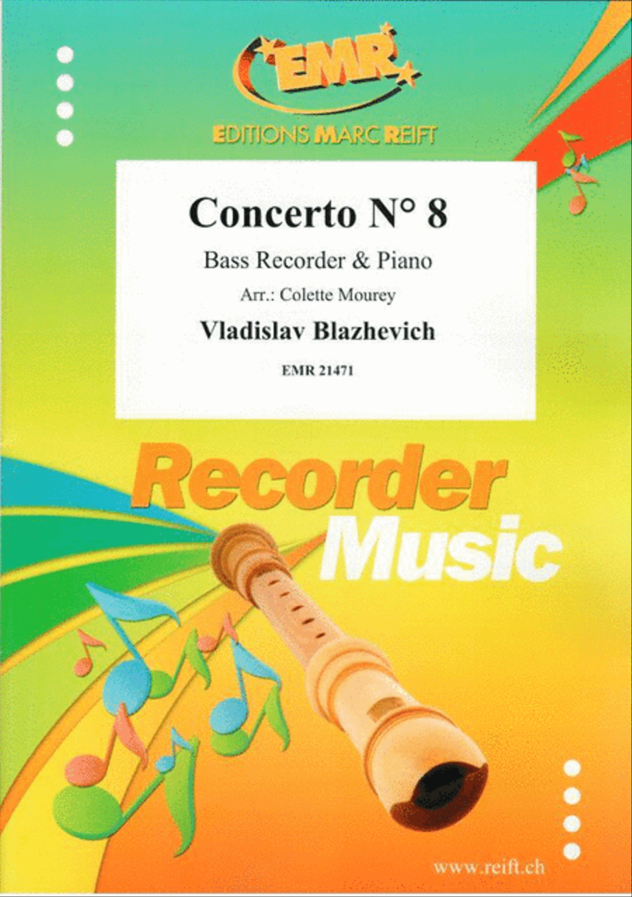 Concerto No. 8 Bass Recorder scores gallery preview page 1