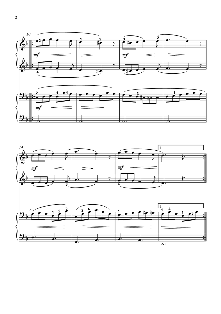 Ma tendre musette piano duet 1 Piano, 4-Hands scores gallery preview page 2